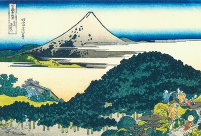The Circular Pine Trees of Aoyama by Katsushika Hokusai